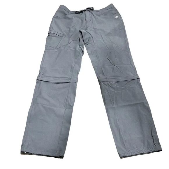 Mountain Hardwear Pants - Mountain Hardwear Gray Switchback Zip Off Venturing Hiking Pants Women’s 4/32